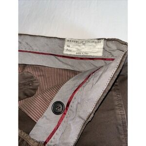 Brunello Cucinelli Men's Pants Sz 54 Chino Brown Cotton Button Fly Italy EUC